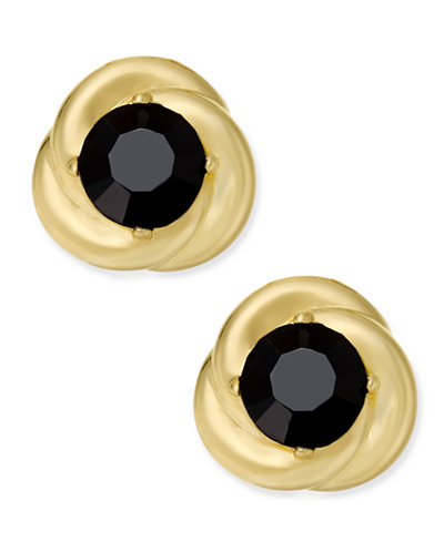 Danori Gold-Tone Colored Crystal Stud Earrings, Only at Macy's