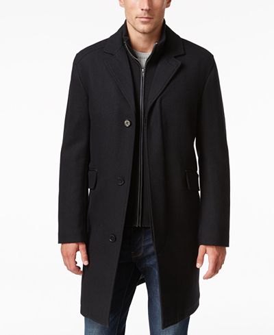 Cole Haan Men's Twill Bibby Overcoat - Coats & Jackets - Men - Macy's