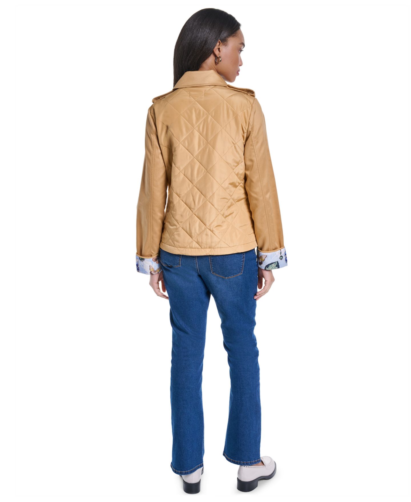 Женская куртка KARL LAGERFELD PARIS Petite Cropped Button-Front, цвет: Верблюжий — фото 4