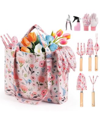 Gardening Tools Gift Set Women Rust-proof Heavy-duty Florganizer Bag