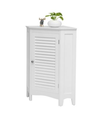 Corner Bathroom Cabinet with Shutter Door, 25-in W, 40-lb per Shelf