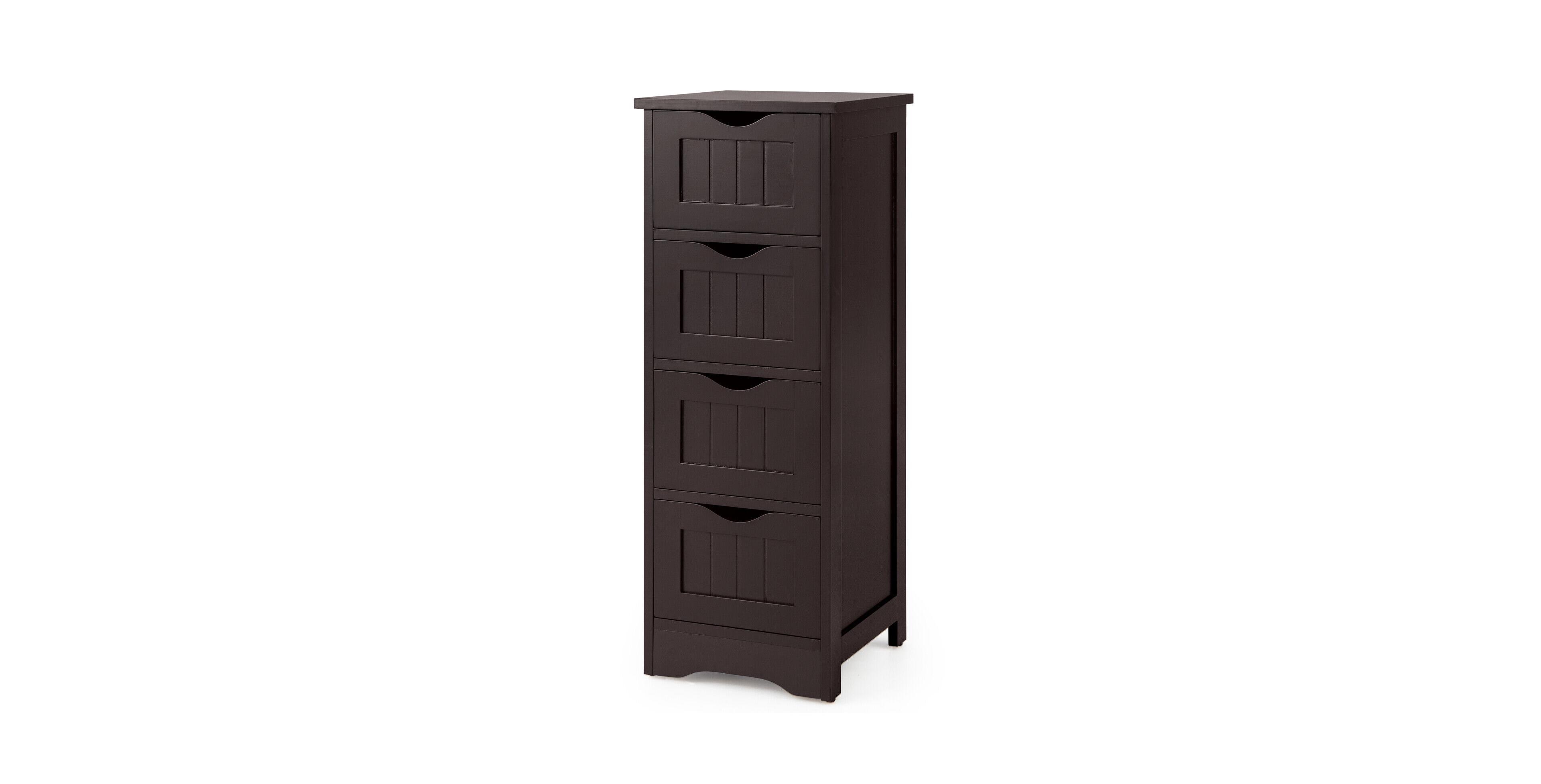 Volenca Slim 4-Drawer Free-Standing Bathroom Floor Cabinet, 32-in H