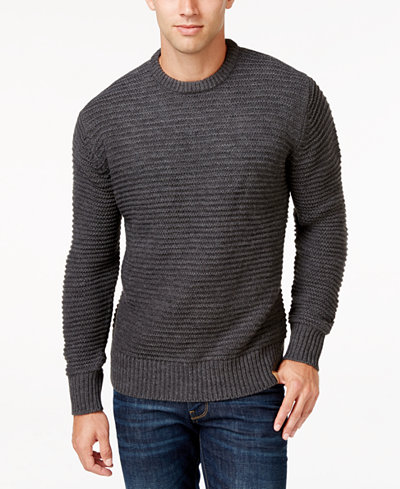Weatherproof Vintage Men's Big and Tall Chunky Crew Sweater, Classic Fit