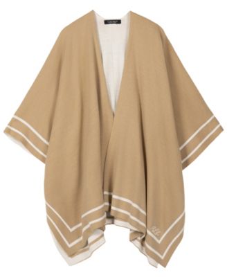 Reversible Border Stripe Ruana