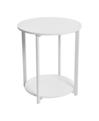 Jamestown Round End Table with Storage Shelf