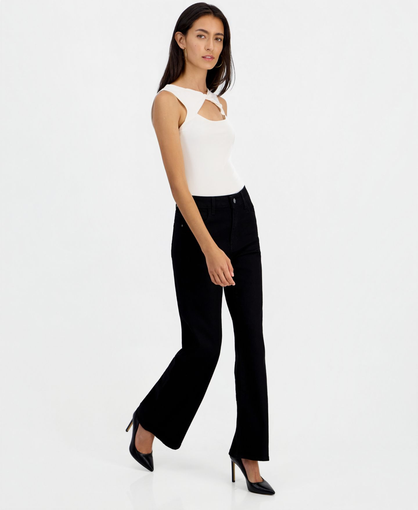 Женские джинсы GUESS Classic Faye Wide-Leg, цвет: Варёный — фото 6
