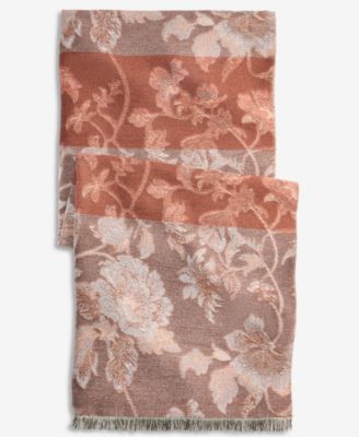 Women's Floral Leaf Jacquard Wrap Scarf