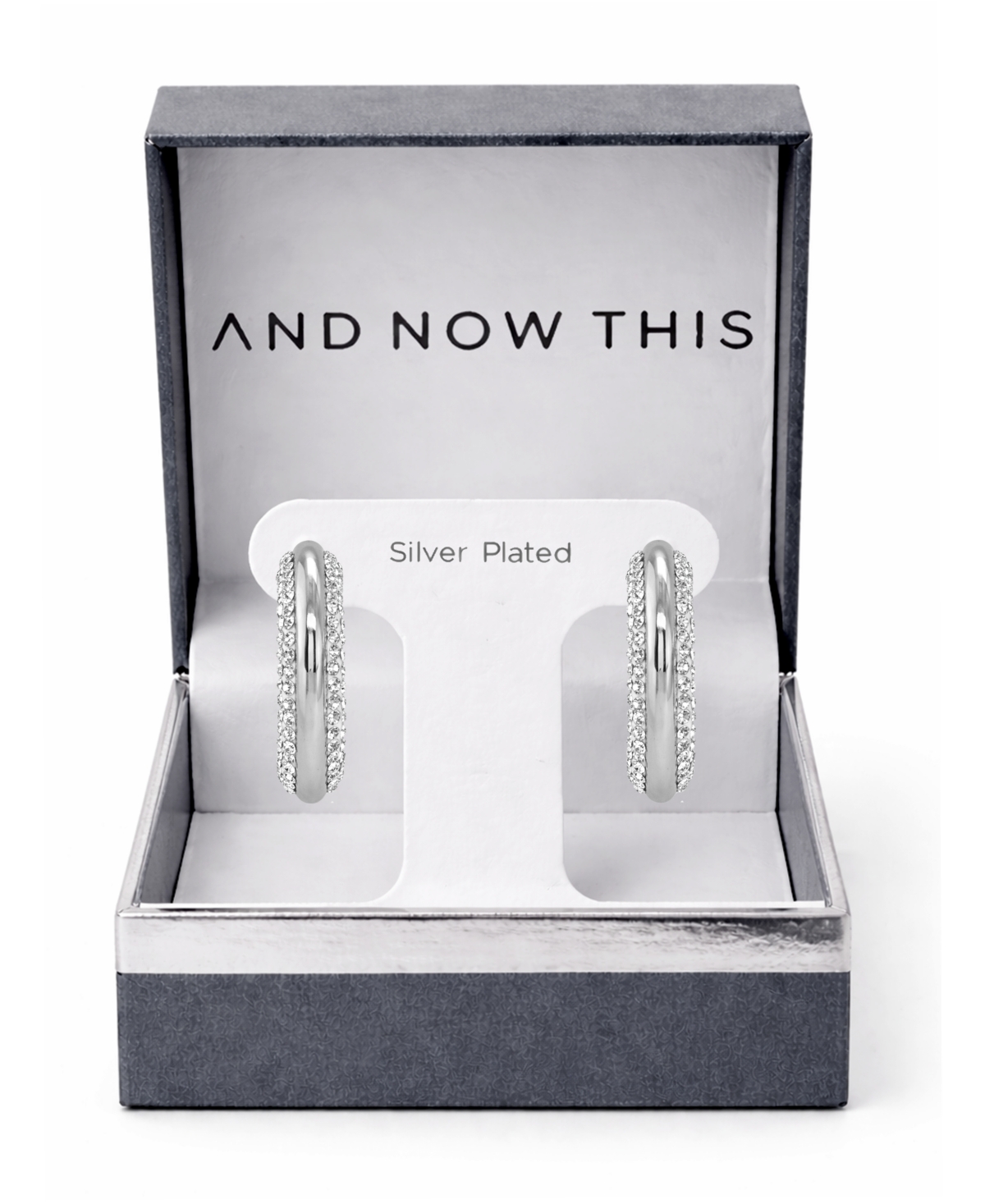 And Now This Crystal Stones Hoop Earrings