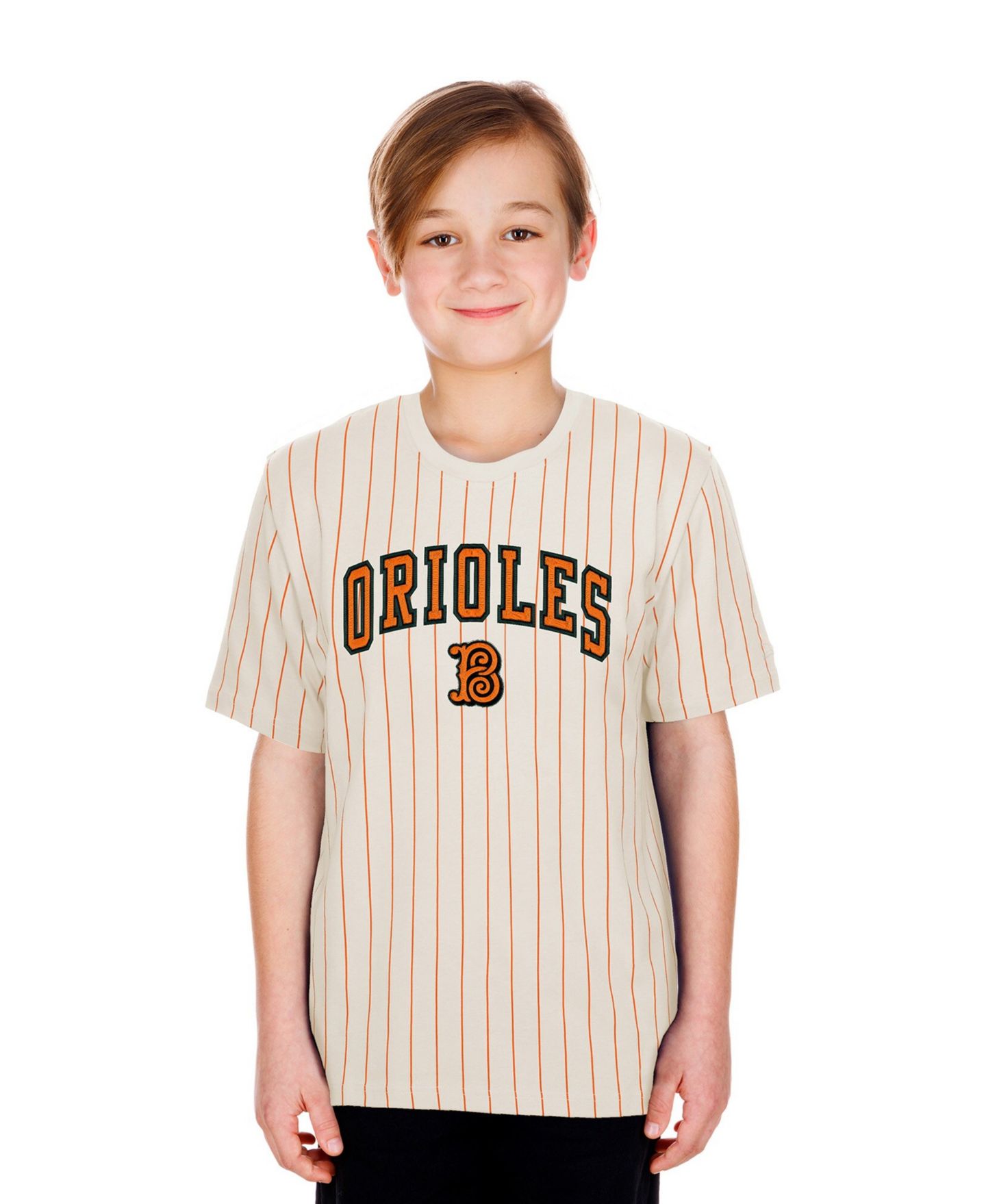 Детская футболка New Era White Baltimore Orioles 2026 City Connect Pinstripe — фото 1