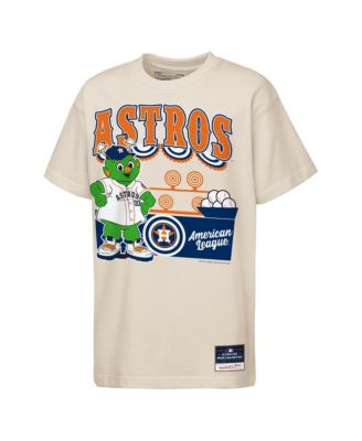 Big Boys and Girls Cream Houston Astros Step Back Up Mascot T-Shirt