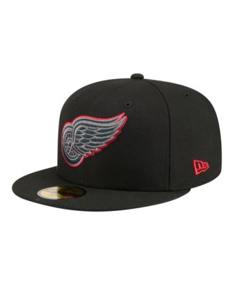 Men's Black Detroit Red Wings Color Pop 59FIFTY Fitted Hat