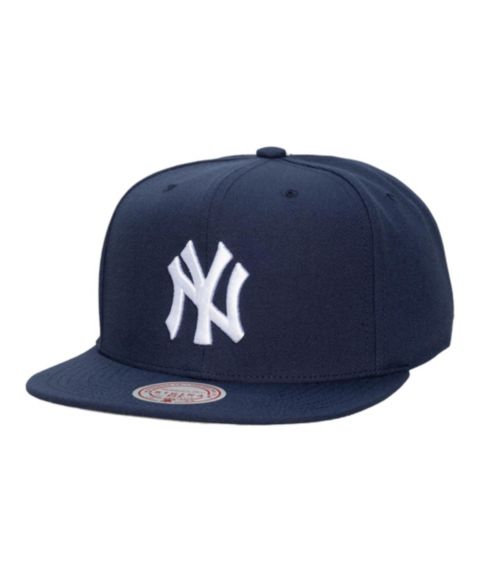 Кепка Mitchell & Ness Navy New York Yankees Side Logo Snapback Hat
