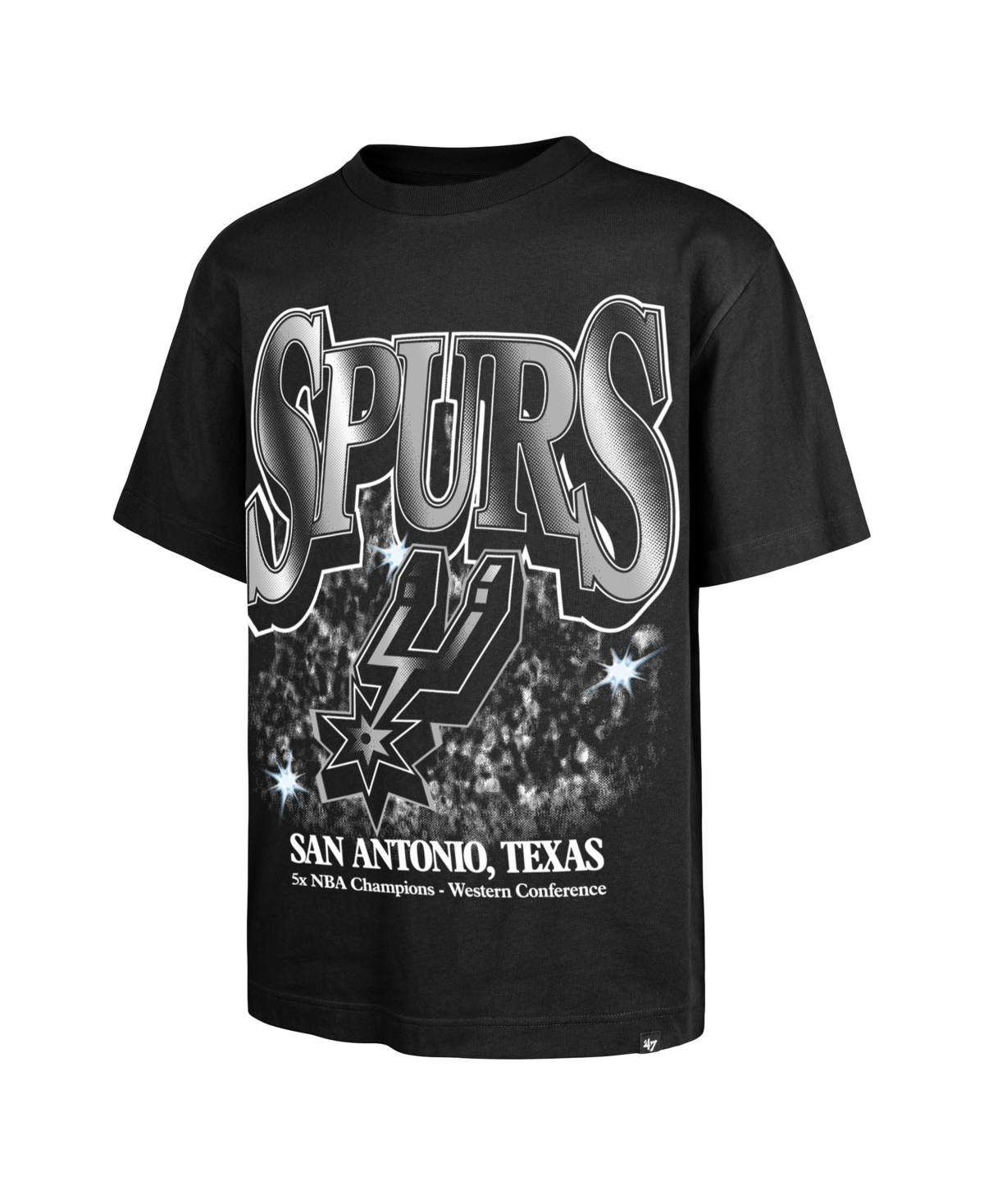 '47 Brand Men's Black San Antonio Spurs Past Champs Collection Flashbulb Foundation T-Shirt