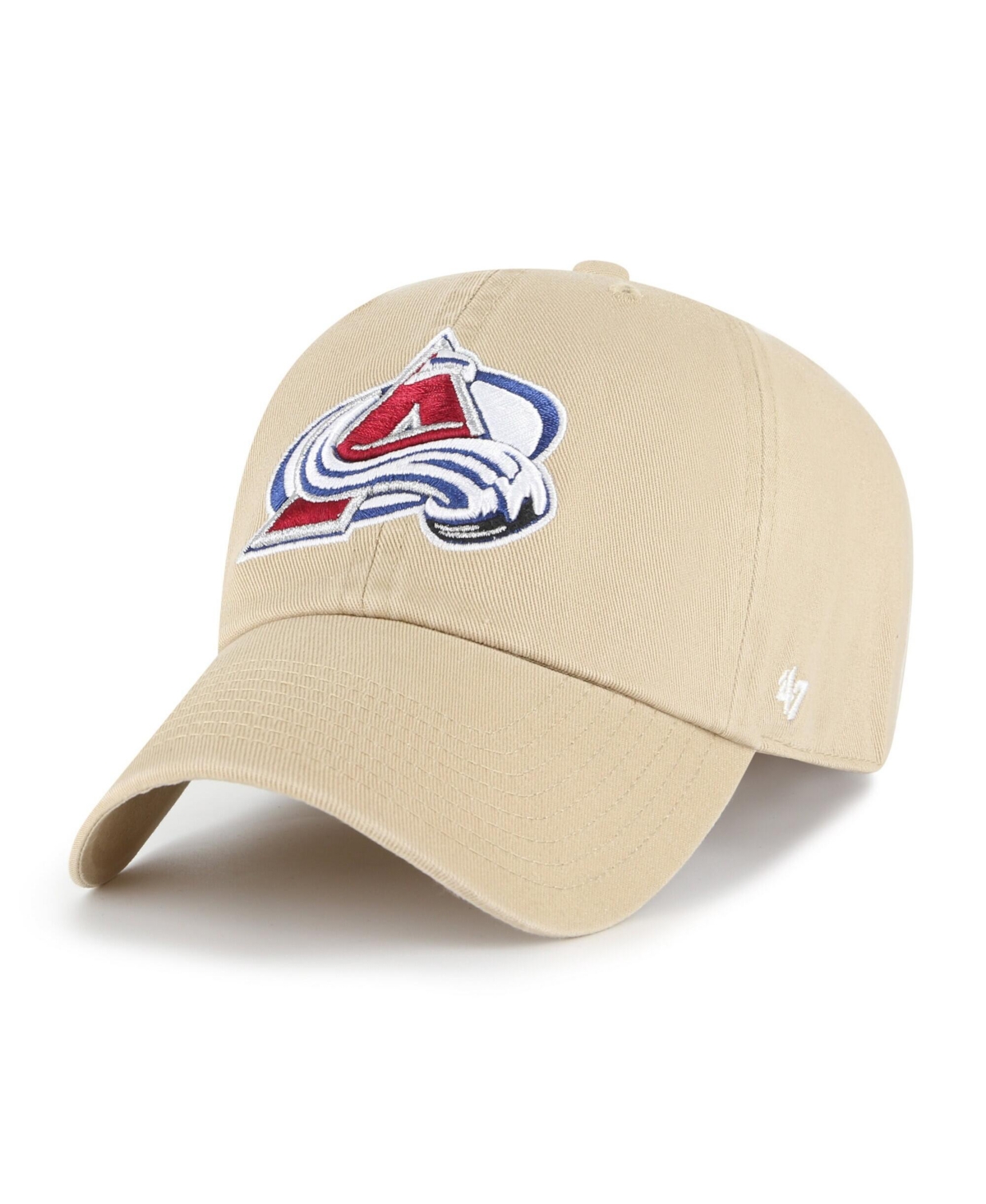 '47 Brand Men's Khaki Colorado Avalanche Logo Clean Up Adjustable Hat