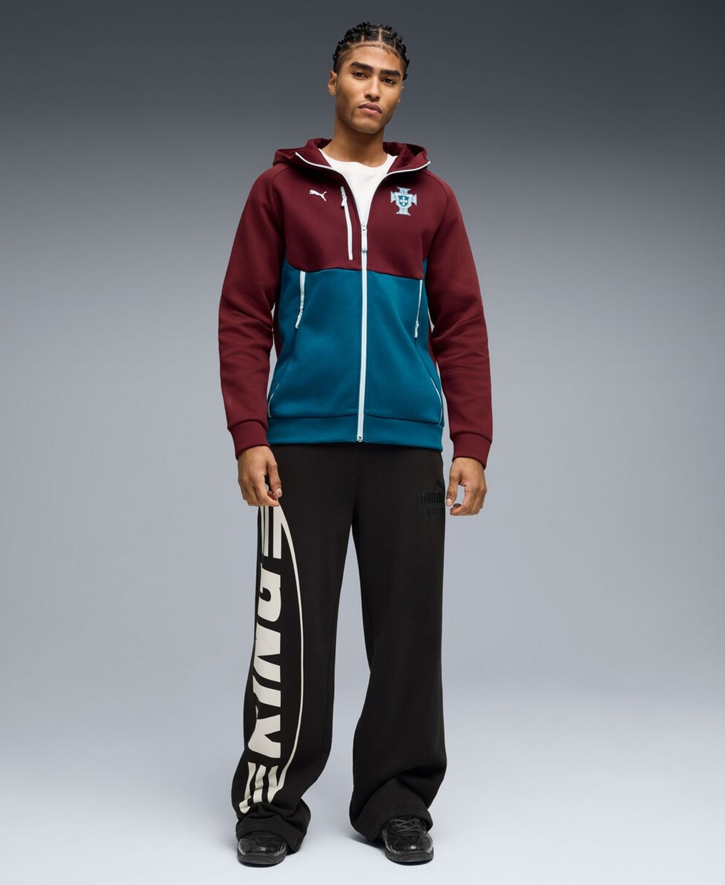Мужское худи Puma Maroon Portugal National Team Tech Full-Zip — фото 5