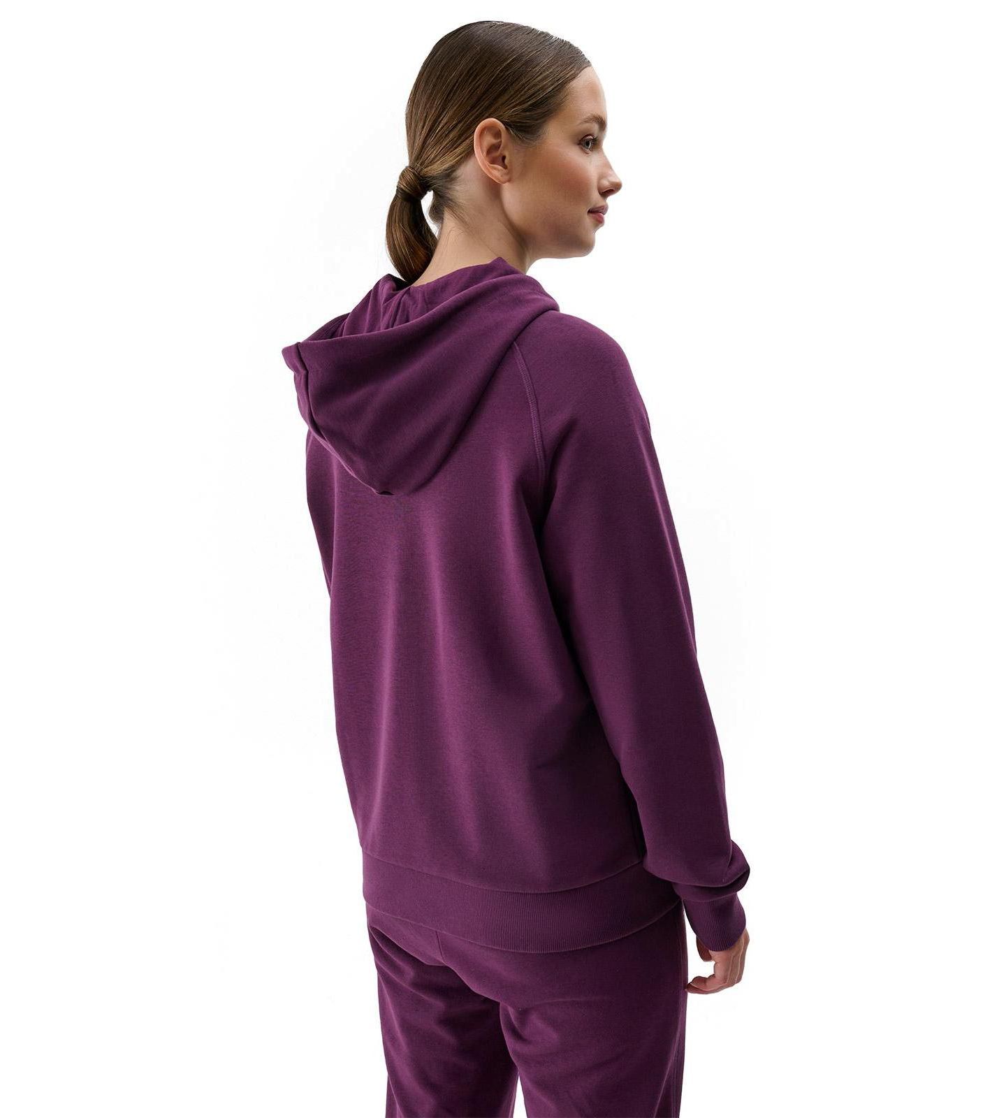 Женское худи 4F Zip-Up Hooded, цвет: Тёмный фиолетовый — фото 3