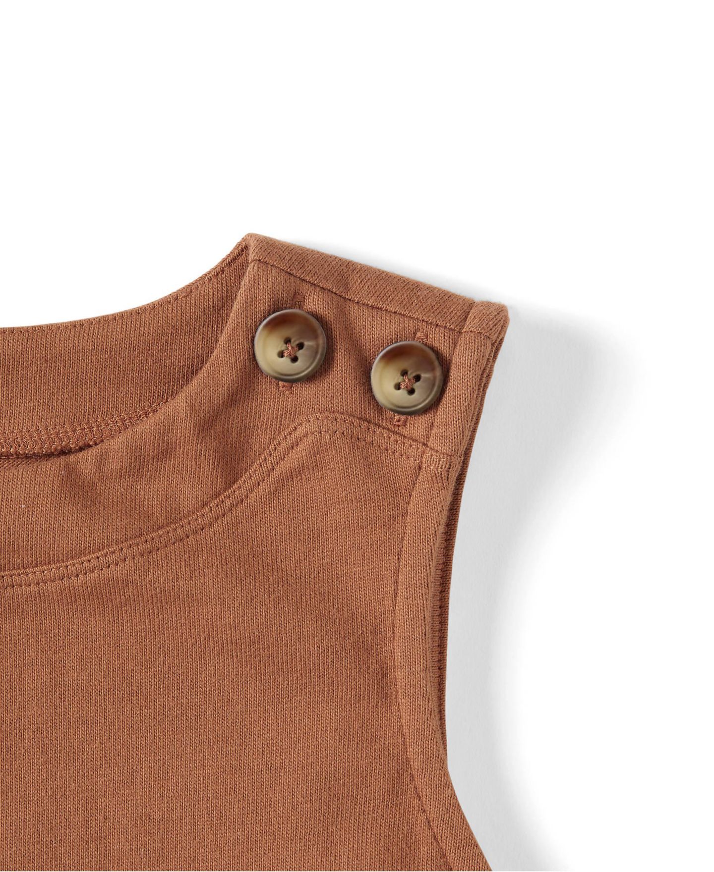 Женский топ Lands' End Mariner Button Shoulder, цвет: Имбирный коричневый — фото 4