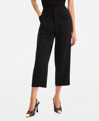 Women's High-Rise Cropped Barrel Pants