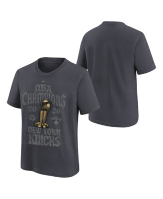 Big Boys and Girls Anthracite New York Knicks 2026 NBA Champions Locker Room T-Shirt