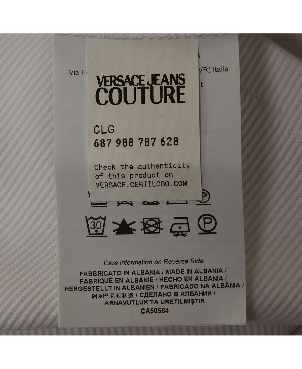 Pre-Owned Versace Women's Jeans Couture Rib Knit Buckle Strap Midi Dress view 4 — MAYCSS fashion products