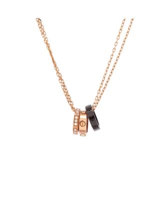 Love 3 Ring Pendant Necklace