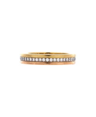 Pre-Owned Cartier Vendome Louis Cartier Wedding Band Ring - 18k tri colored gold 1815$