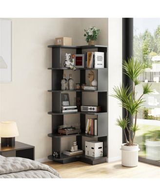 5-Tier Freestanding Storage Corner Bookshelf