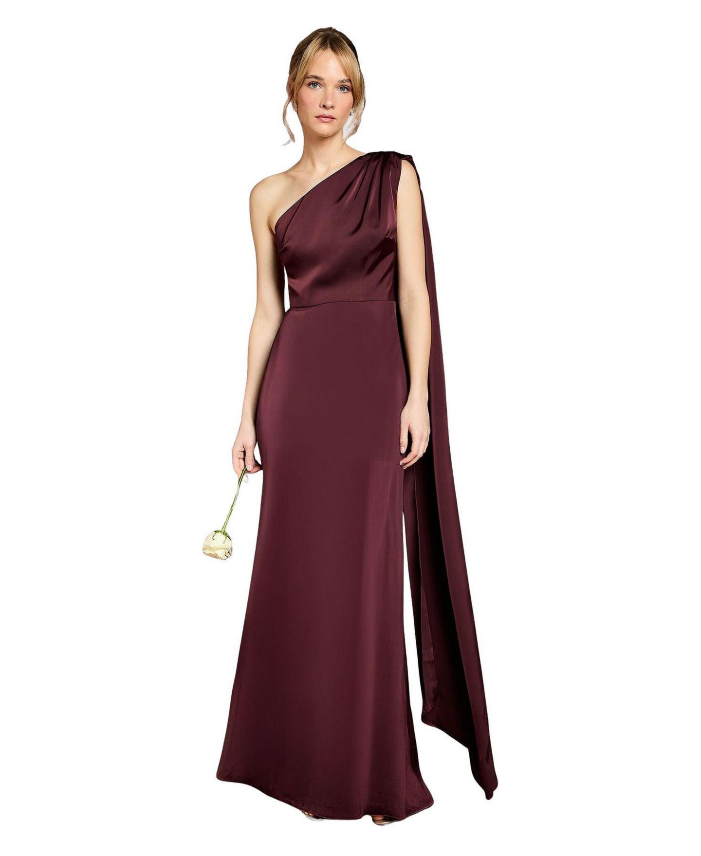 Женское платье Coast One Shoulder Maxi, цвет: Тёмно-коричневый — фото 1