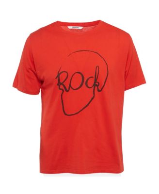 Men's Pre-Owned Zadig and Voltaire Rock Printed Cotton Knit Tommy Skull T-Shirt