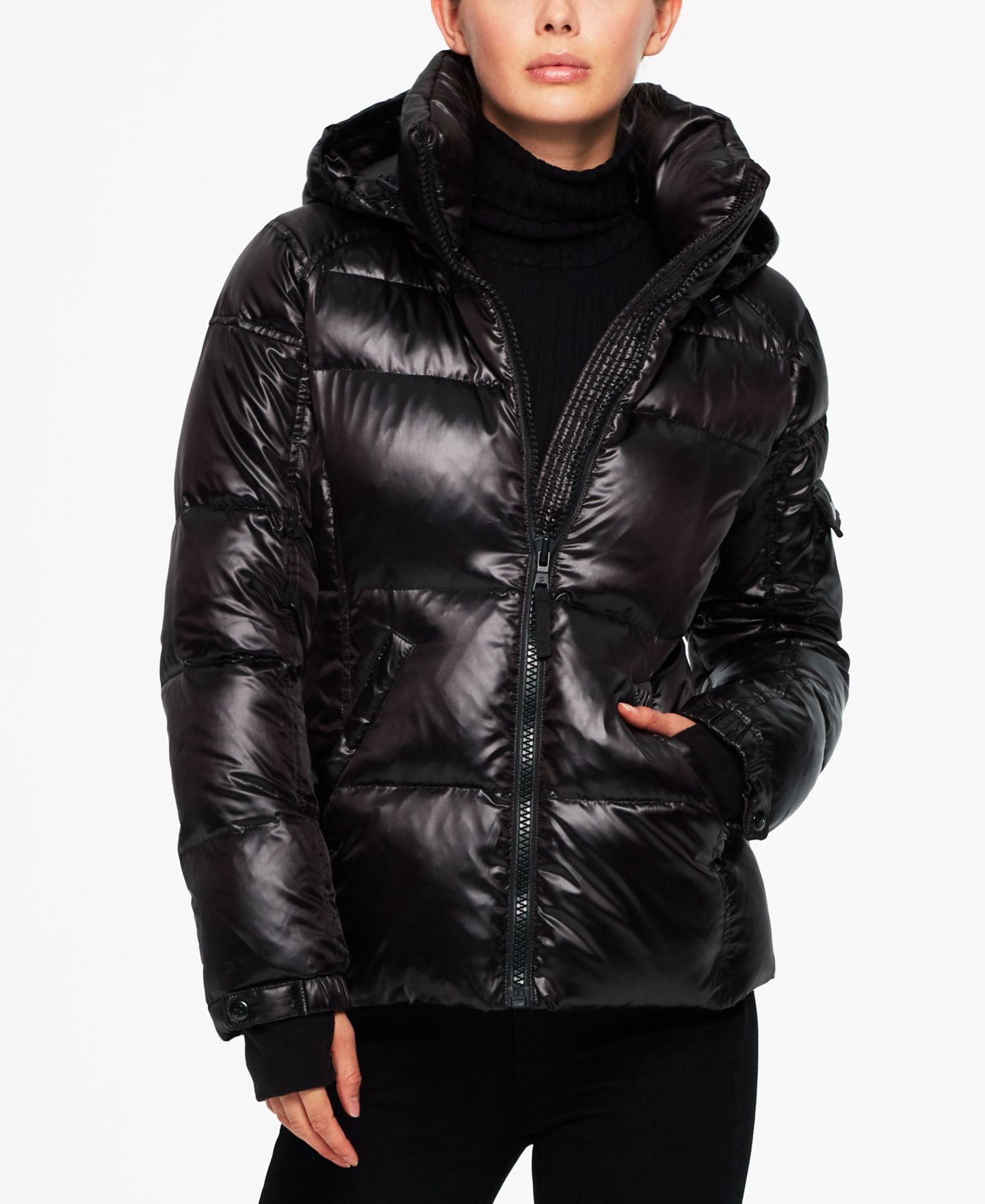 Женская куртка S13 Kylie Hooded Water-Resistant Puffer, цвет: Угольный — фото 1