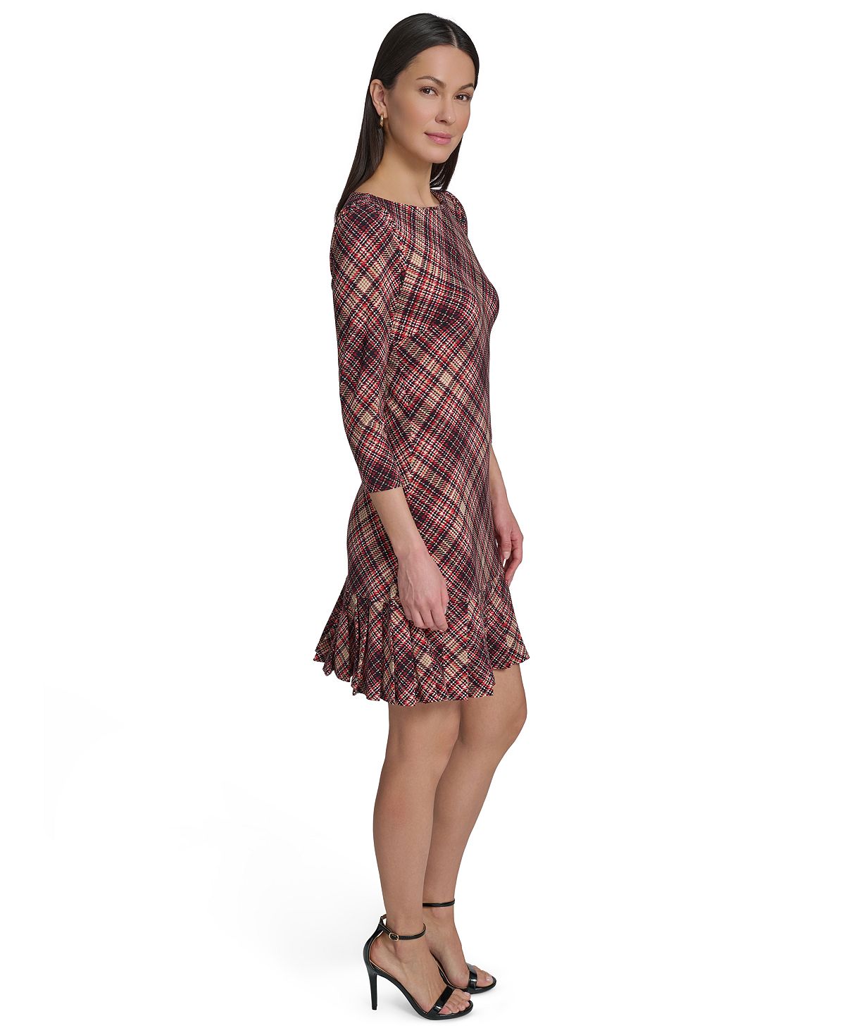 Tommy Hilfiger Women's Crewneck Pleated Hem Shift Dress view 2 — MAYCSS fashion products