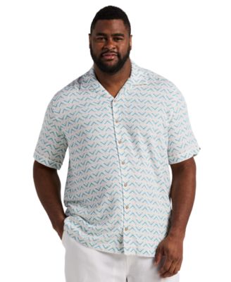 Men's Big & Tall Geometric Print Camp Collar Shirt