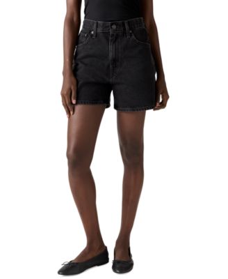 Women's Cotton Cinch-Waist Denim Shorts 