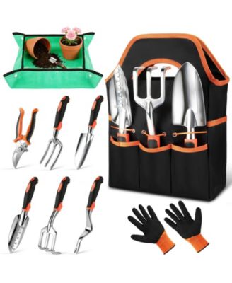 Garden Tools Set Stainless Steel Heavy Duty Non-slip