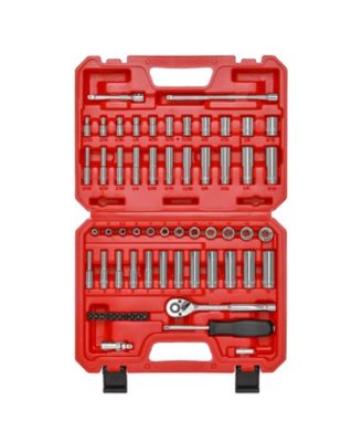 1/4inch Drive Socket Set 62pieces  SAE Metric Ratchet