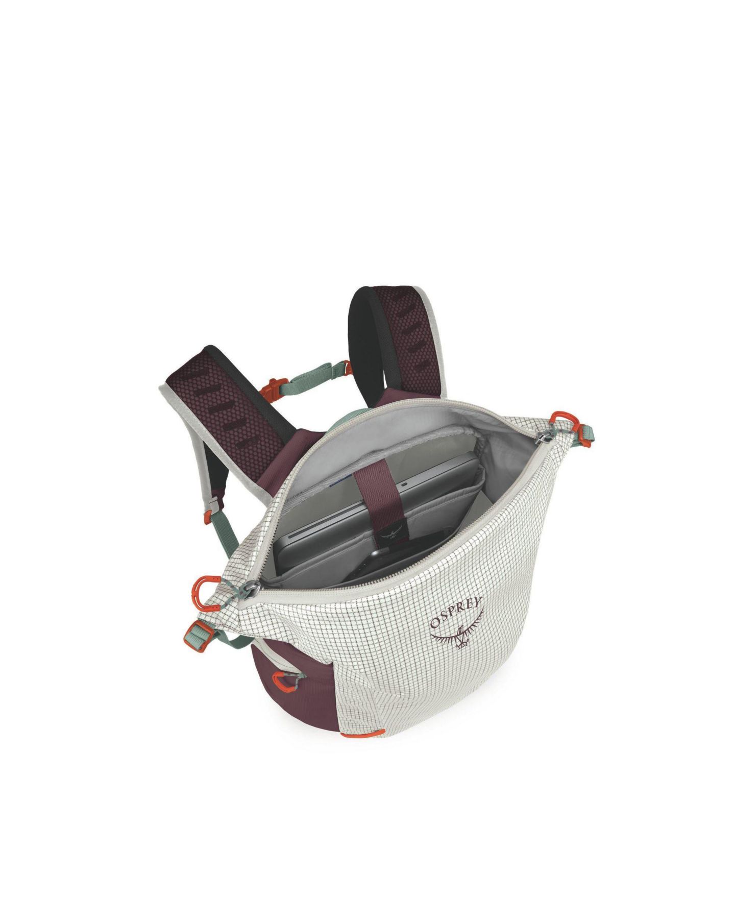 Женская сумка Osprey Packs Transporter Zinch, цвет: Белый / Бордовый — фото 2