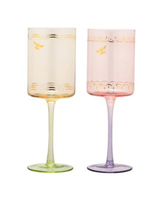 Bee Wine Glasses, Set of 2