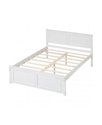 Modern Platform Bed Frame with Wooden Headboard