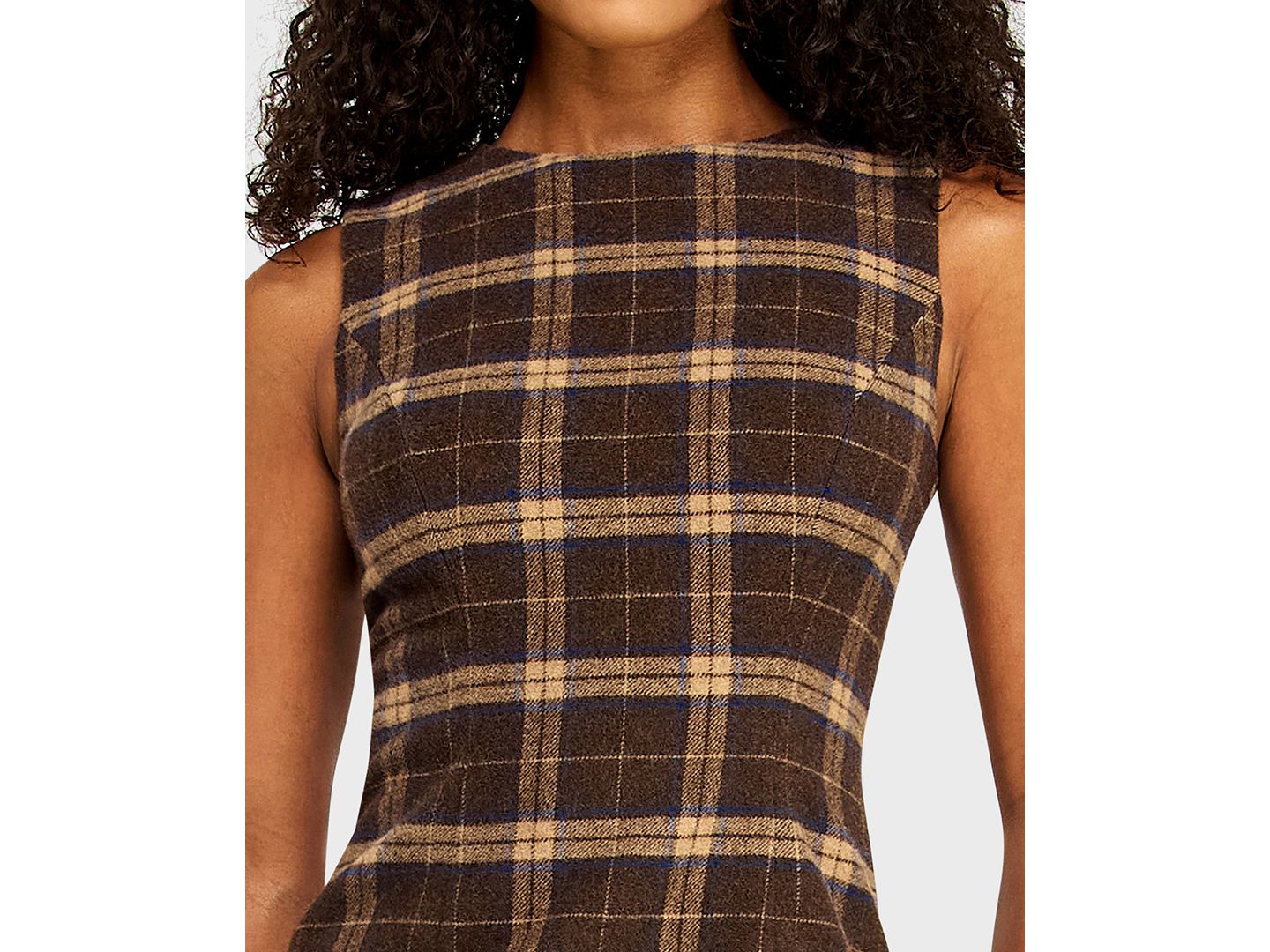 Женское платье Alex & Sophia Juniors' Plaid Tie-Back Mini, цвет: Серо-коричневый — фото 4