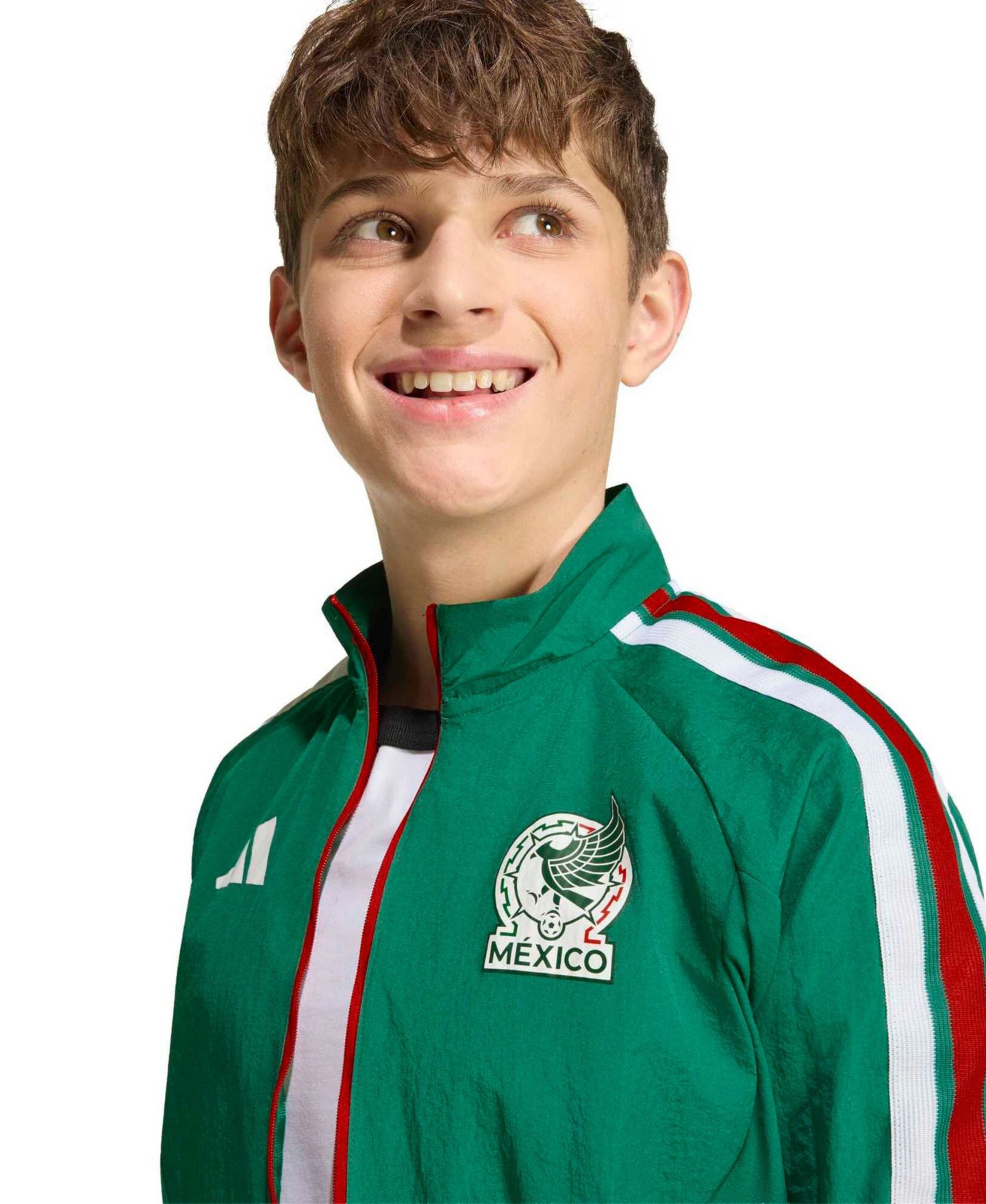 Детская куртка adidas Green Mexico National Team 2026 Full-Zip Game Day Anthem — фото 2