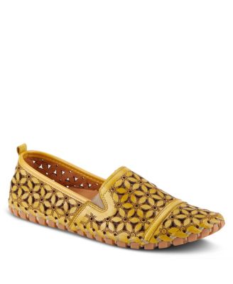 Flowerflow Women's Loafer Slip-On with Knit Upper