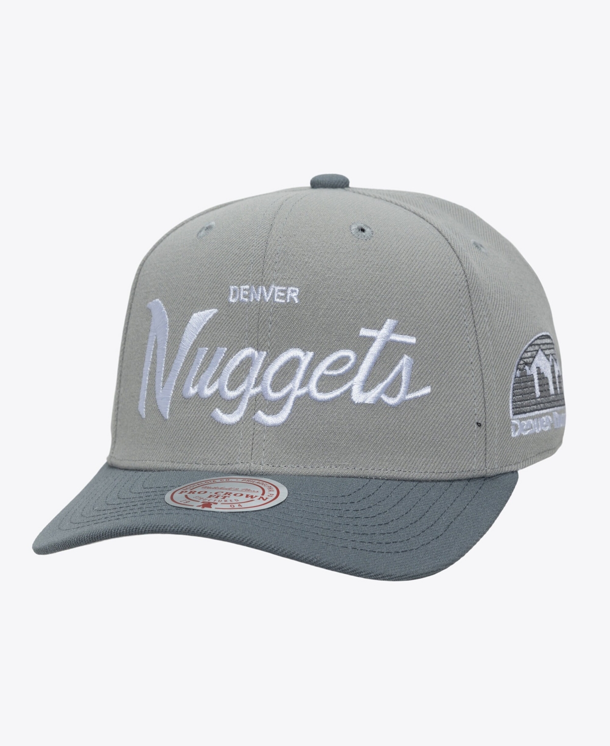 Mitchell & Ness Men's Gray Denver Nuggets Thunderstorm Head Coach Pro Crown Snapback Hat