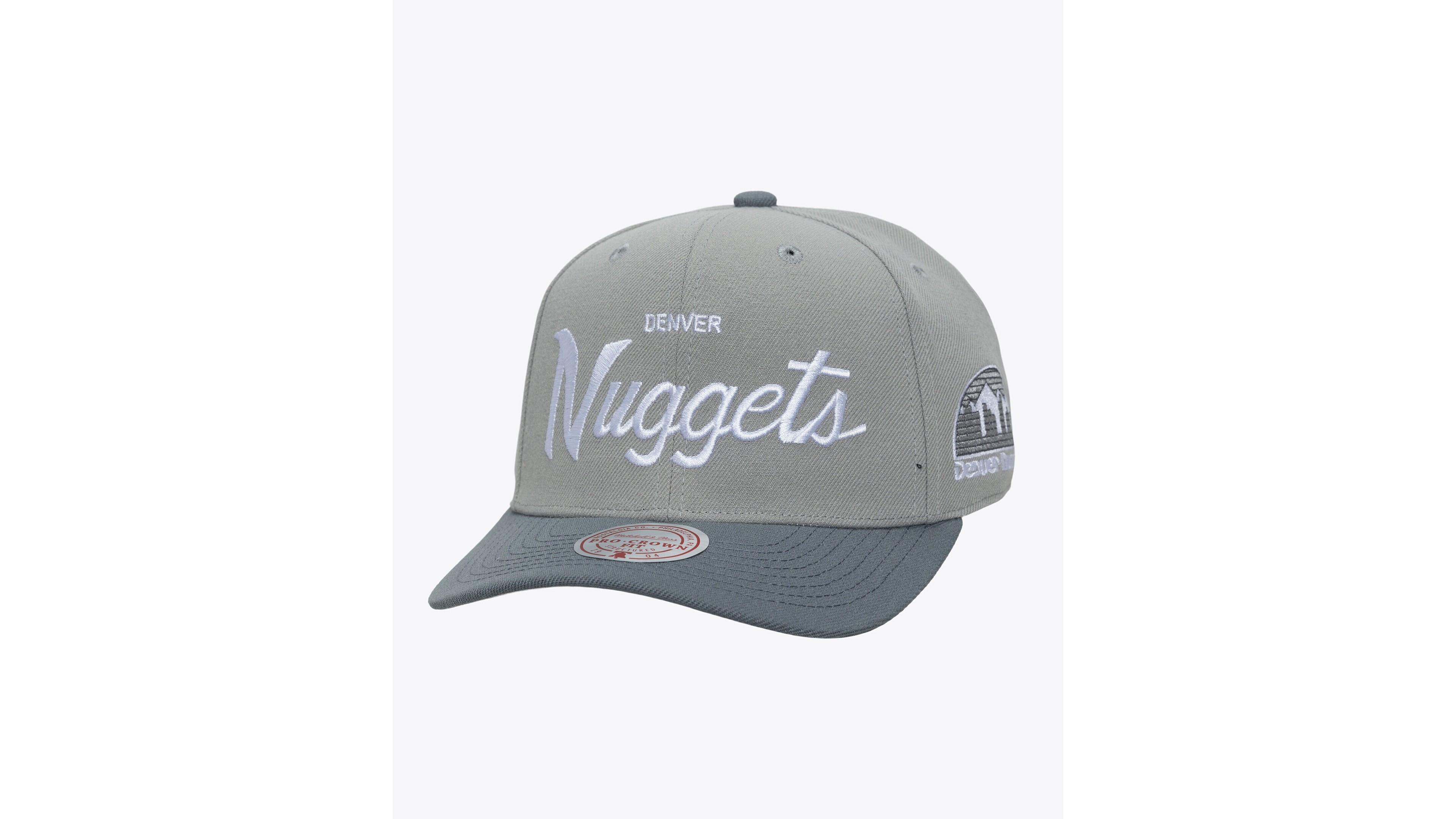 Mitchell & Ness Men's Gray Denver Nuggets Thunderstorm Head Coach Pro Crown Snapback Hat
