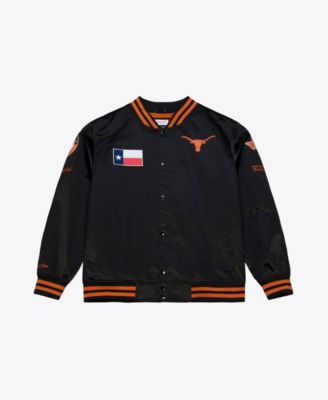 Men's Black Texas Longhorns Double Clutch Lightweight Satin Full-Snap Jacket