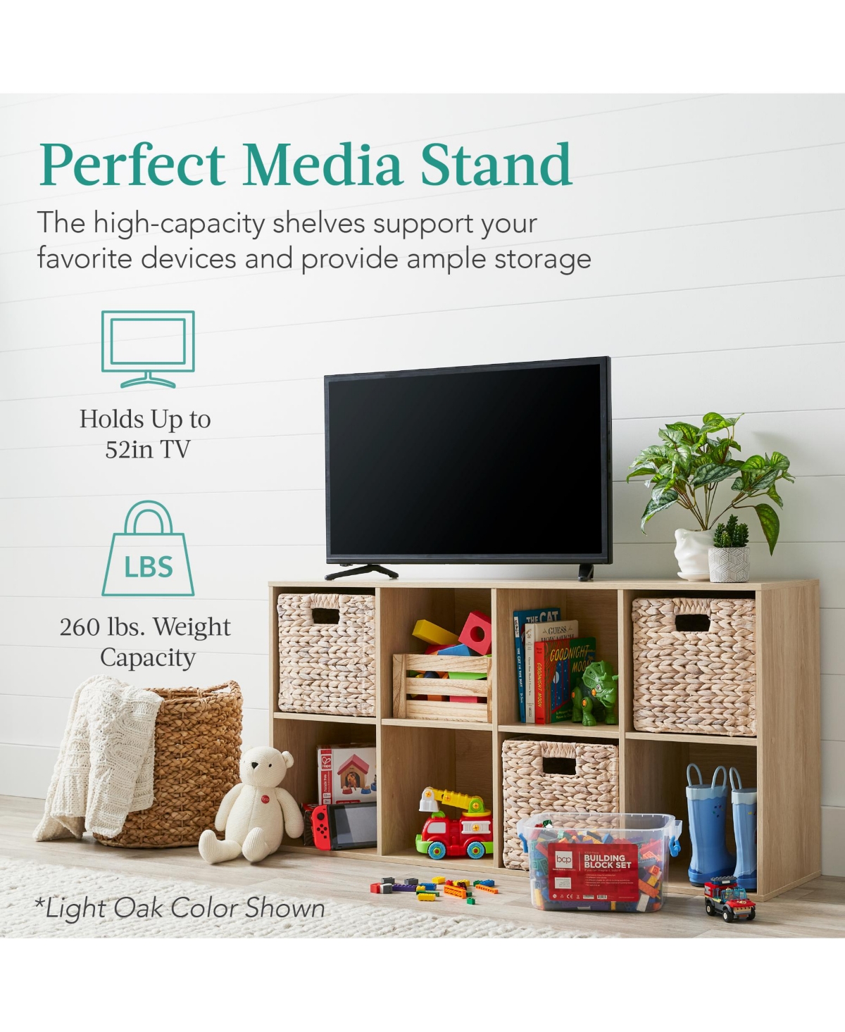 Best Choice Products 8-Cube Bookshelf, 13.5in Display Storage System, Organizer with Removable Back Panels