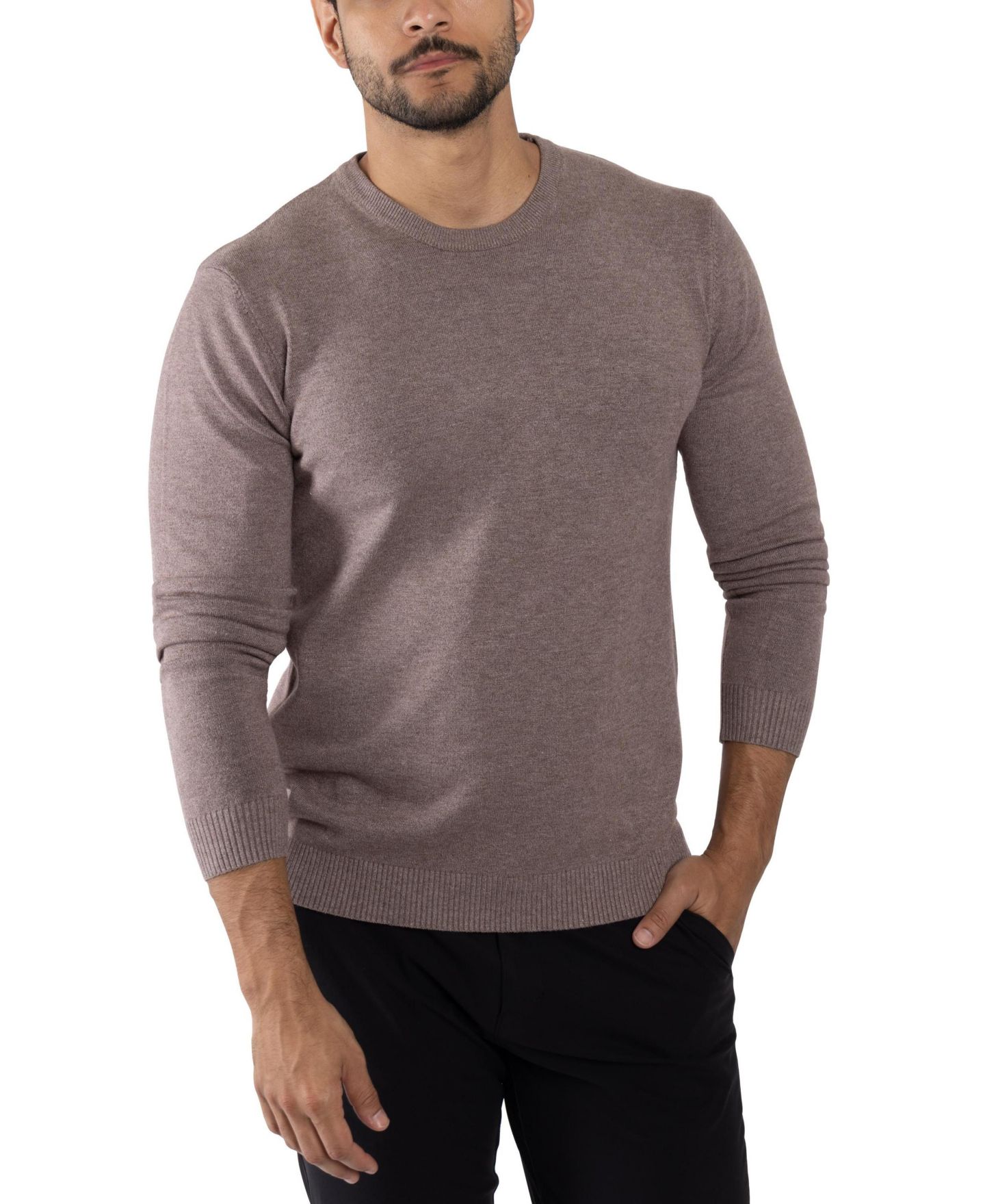 Мужской свитер X-Ray Big & Tall Basic Crewneck, цвет: Серый — фото 9