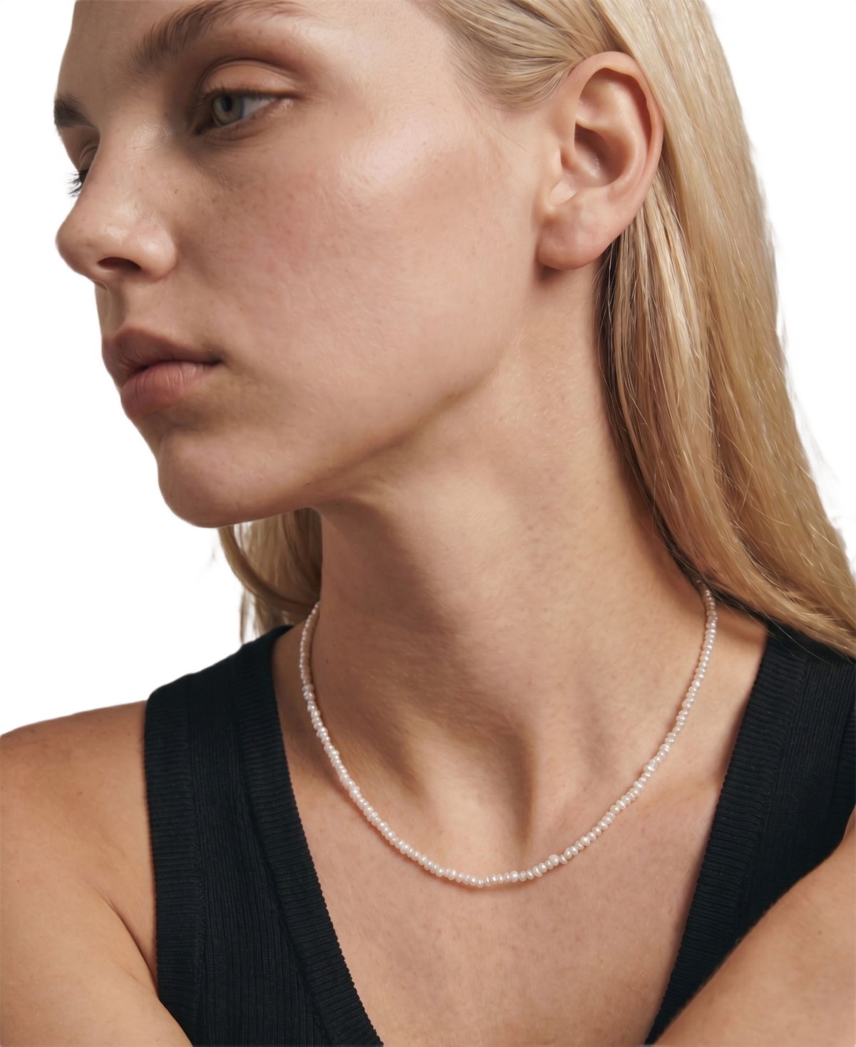 St. Moran Tarnish-Resistant Natural Keshi Freshwater Pearl Rena Necklace