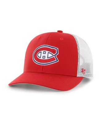 Men's Red/White Montreal Canadiens Logo Trucker Adjustable Hat