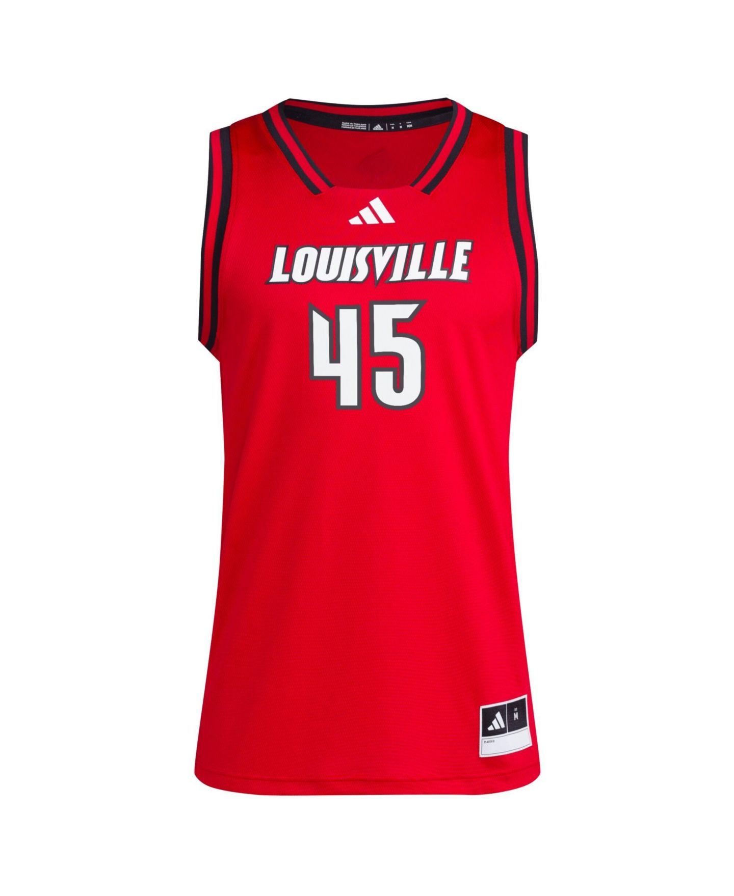 Мужской топ adidas 45 Red Louisville Cardinals Replica Swingman Jersey — фото 3