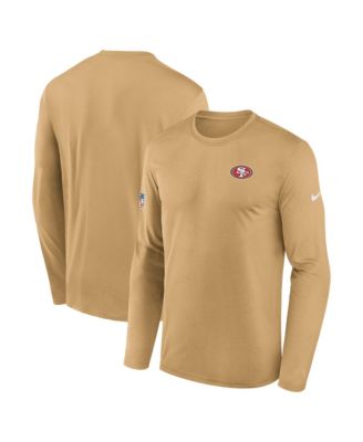 Men's Gold San Francisco 49ers Sideline Small Logo Legend Dri-FIT Long Sleeve T-Shirt